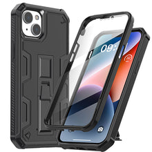 Load image into Gallery viewer, iPhone 14 Rugged Shockproof Stand Case with Screen Protector
