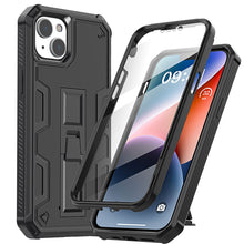 Load image into Gallery viewer, iPhone 14 Plus Rugged Shockproof Stand Case with Screen Protector