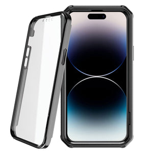 iPhone 14 Pro Rugged Shockproof Stand Case with Screen Protector