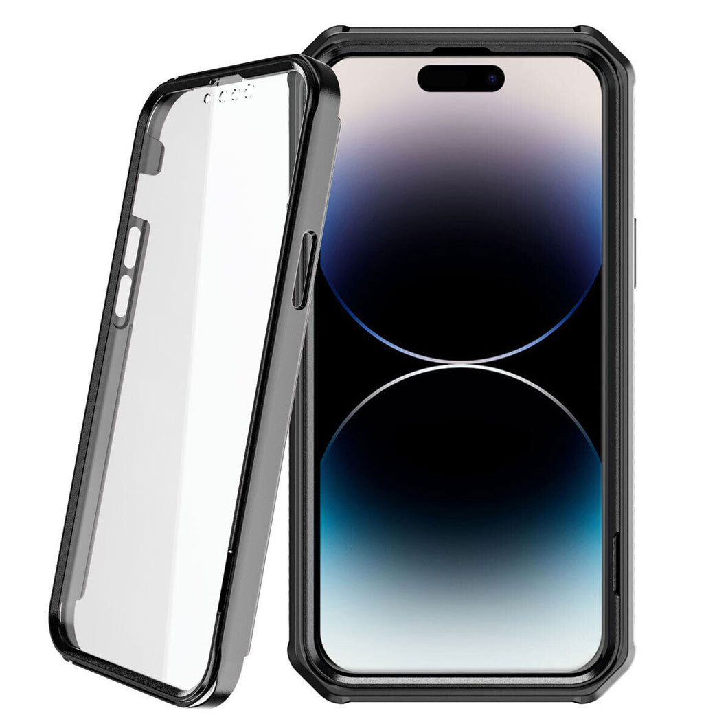 iPhone 14 Pro Rugged Shockproof Stand Case with Screen Protector