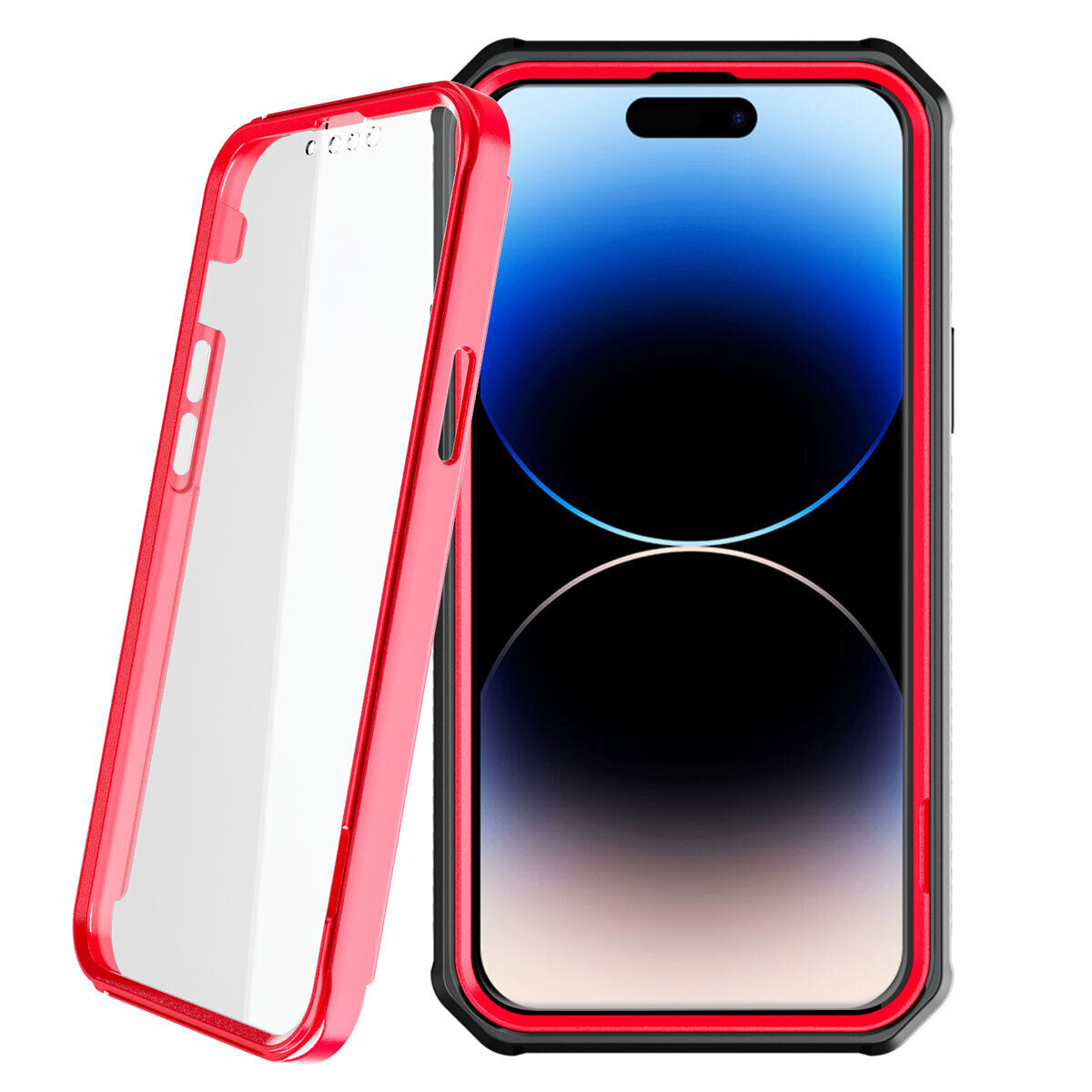 iPhone 14 Rugged Shockproof Stand Case with Screen Protector