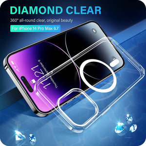 Clear Hybrid Magnetic MagSafe Cover Case For Apple iPhone 14