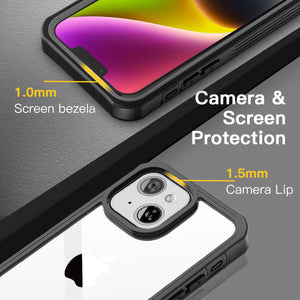 Heavy Duty Shockproof Case with Screen Protector for iPhone 14/Pro/Plus/Pro Max