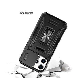 iPhone 14 Shockproof Heavy Duty Case with Ring Stand