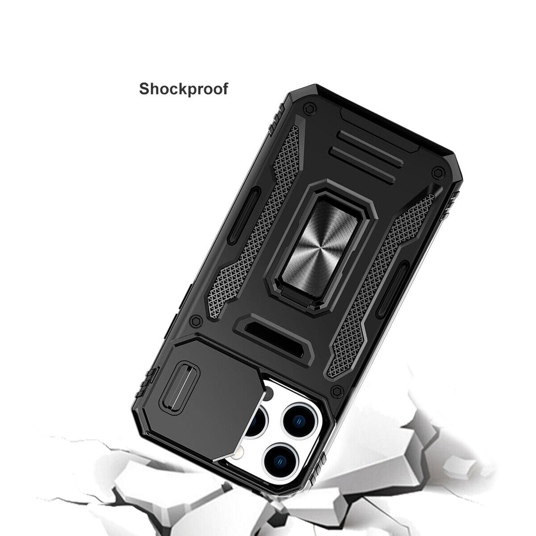 iPhone 14 Shockproof Heavy Duty Case with Ring Stand