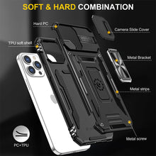 Load image into Gallery viewer, iPhone 14 Shockproof Heavy Duty Case with Ring Stand