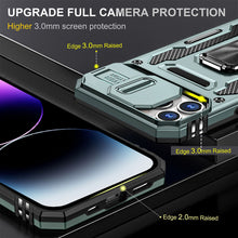 Load image into Gallery viewer, iPhone 14 Shockproof Heavy Duty Case with Ring Stand