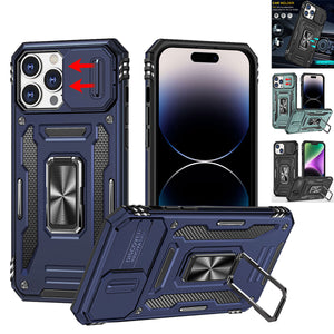 iPhone 14 Shockproof Heavy Duty Case with Ring Stand