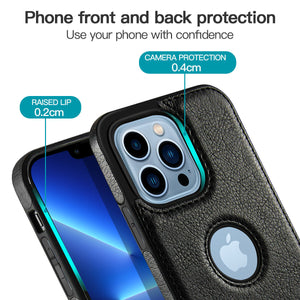 Slim Leather Shockproof Heavy Duty Thin Case for iPhone 14/Pro/Plus/Pro Max