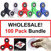 Load image into Gallery viewer, 100X Hand Sprinner Tri Fidget Stell Ball Desk Toy EDC Finger Gyro for KIds and Adult