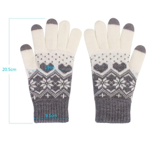 AICase Touch screen Gloves Cashmere Winter Warm Thick Knit