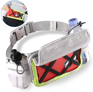 Sport Running Belt with Water Bottle and Vertical Bottle Holder for Phone