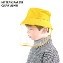 Load image into Gallery viewer, Kids Boys Girls Safety Full Face Shield Protection Cover Anti-Splash Sun Hat Cap