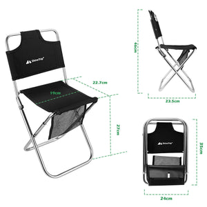Folding Portable Aluminum Stool Camping Fishing Hiking Travel Outdoor Seat Chair