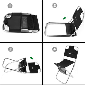 Folding Portable Aluminum Stool Camping Fishing Hiking Travel Outdoor Seat Chair