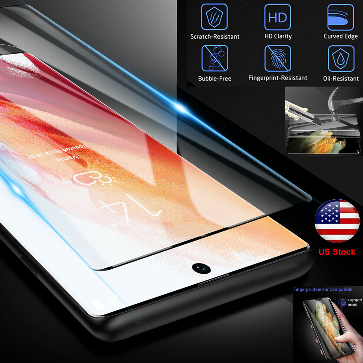 Samsung Galaxy S21 Full Tempered Glass Screen Protector