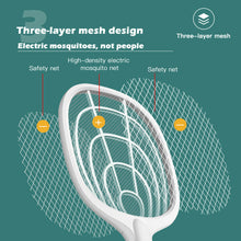 Load image into Gallery viewer, Handheld USB Rechargeable Mosquito Fly Swatter Zapper Killer Bug Insect Racket