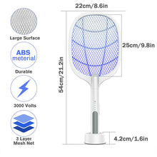 Load image into Gallery viewer, Handheld USB Rechargeable Mosquito Fly Swatter Zapper Killer Bug Insect Racket