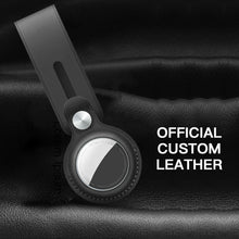 Load image into Gallery viewer, Portable Leather Case For AirTag Keychain Holder Tracker Finder Sleeve Cover Black