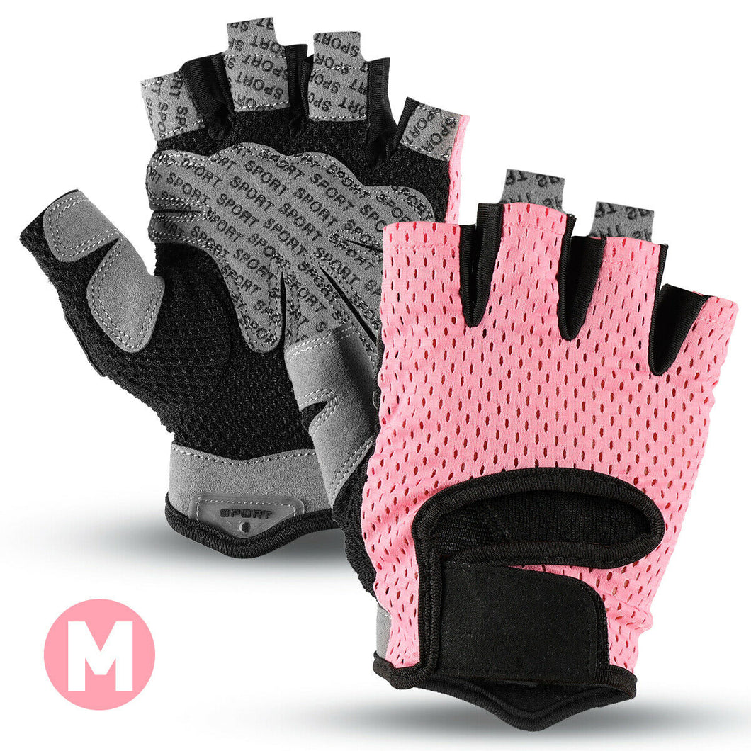 Men Women Cycling Gloves Bike Wheelchair Half Finger Fitness Workout Gym Gloves
