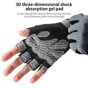 Men Women Cycling Gloves Bike Wheelchair Half Finger Fitness Workout Gym Gloves