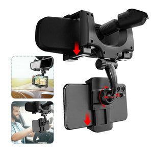 Universal 360 Rotation Rearview Mirror Mount Stand Holder for Phone