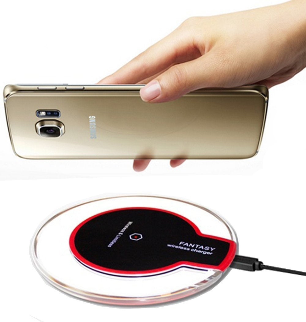 Qi Wireless Charger for iPhone and Samsung Red