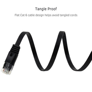 LOT CAT7 Shielded RJ45 Ethernet LAN Network Patch Cable Connector Internet Cord 164ft Black