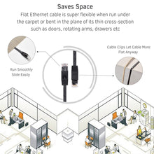 Load image into Gallery viewer, LOT CAT7 Shielded RJ45 Ethernet LAN Network Patch Cable Connector Internet Cord 164ft Black