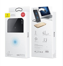 Load image into Gallery viewer, Black QI Wireless Charger 2 Coils Cell Fast Charging Pad Station