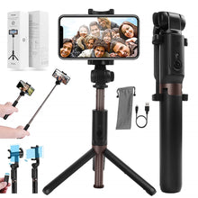 Load image into Gallery viewer, Extendable Selfie Stick with Wireless Bluetooth Remote Tripod Stand