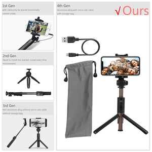 Extendable Selfie Stick with Wireless Bluetooth Remote Tripod Stand