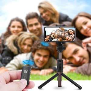 Extendable Selfie Stick with Wireless Bluetooth Remote Tripod Stand