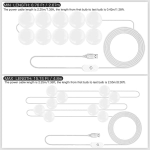 AICase Vanity Mirror Lights LED Makeup Hollywood Style