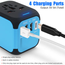 Load image into Gallery viewer, International Universal Travel Adapter 4 USB Charge Ports Converter Plug Charger
