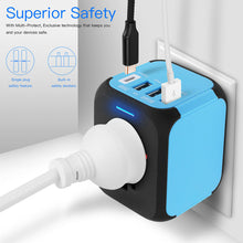 Load image into Gallery viewer, International Universal Travel Adapter 4 USB Charge Ports Converter Plug Charger