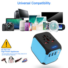 Load image into Gallery viewer, International Universal Travel Adapter 4 USB Charge Ports Converter Plug Charger