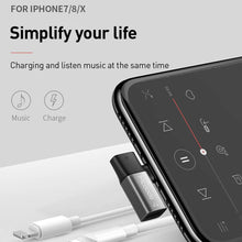 Load image into Gallery viewer, AICase Headphone Adapter, 2 in 1 Nylon Braised Audio Adapter Support Audio + Charge for iPhone