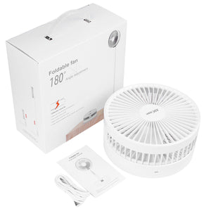 Desk Floor 4-Speed Retractable Foldable Rechargeable USB Mini Portable Fan