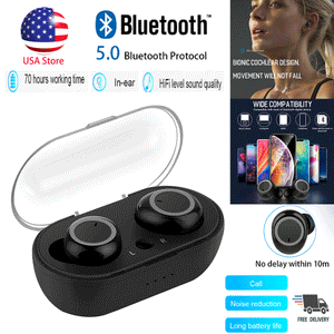 Dual Wireless Bluetooth Earphone Earbuds for iPhone and Android Phones