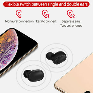 HiFi Dual Wireless Bluetooth Earphone Earbuds For Android IOS Phone