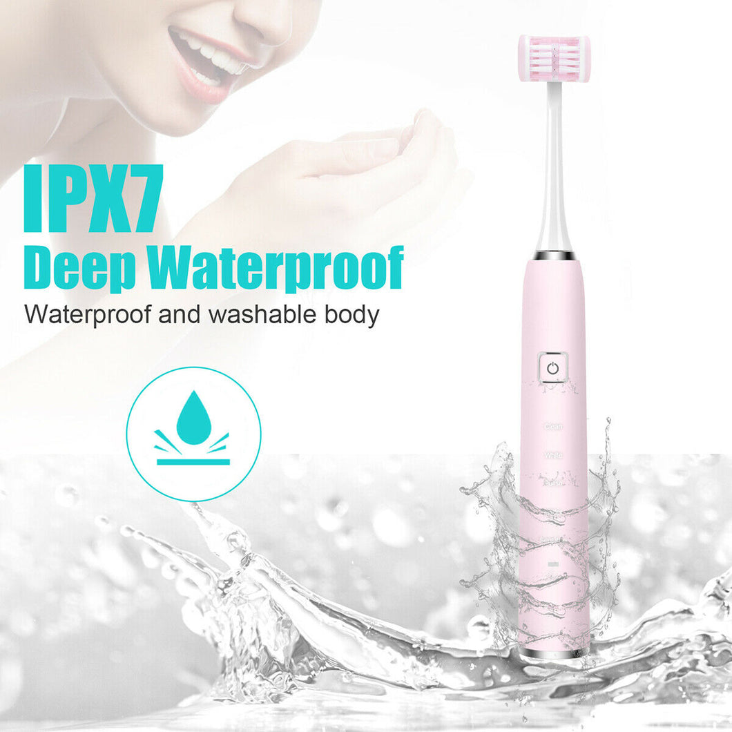 3D Wrapped Sonic Electric Toothbrush IPX7 Waterproof Rechargeable