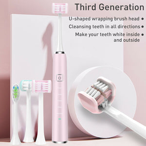 3D Wrapped Sonic Electric Toothbrush IPX7 Waterproof Rechargeable