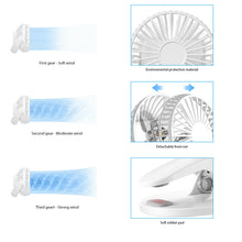 Load image into Gallery viewer, 4 inch Electric USB Rechargeable Battery Clip On Desk Portable Mini Cooling Fan