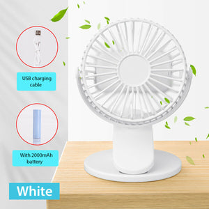 4 inch Electric USB Rechargeable Battery Clip On Desk Portable Mini Cooling Fan