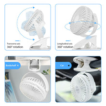 Load image into Gallery viewer, 4 inch Electric USB Rechargeable Battery Clip On Desk Portable Mini Cooling Fan