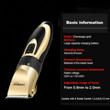 Load image into Gallery viewer, Professional Men Hair Trimmer Cordless Hair Clipper