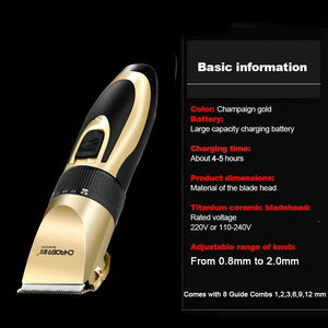 Professional Men Hair Trimmer Cordless Hair Clipper