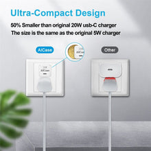 Load image into Gallery viewer, iPhone Fast Charger 20W PD Power Adapter with USB-C to iPhone Cable Charger Cord