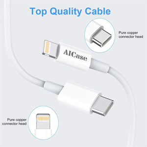 iPhone Fast Charger 20W PD Power Adapter with USB-C to iPhone Cable Charger Cord